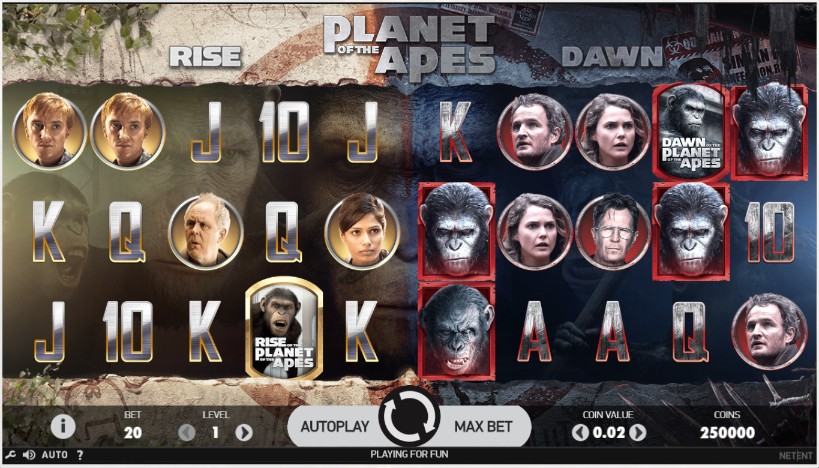 planet of the apes slot