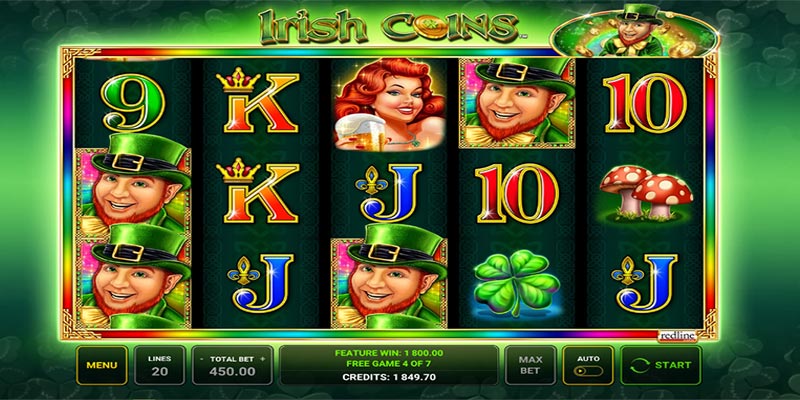 Spelplan för Irish Coins