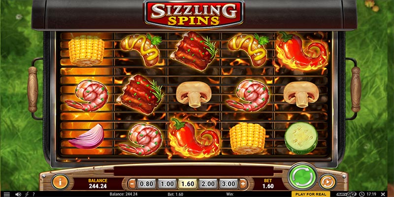 spelupplägg i sizzling spins