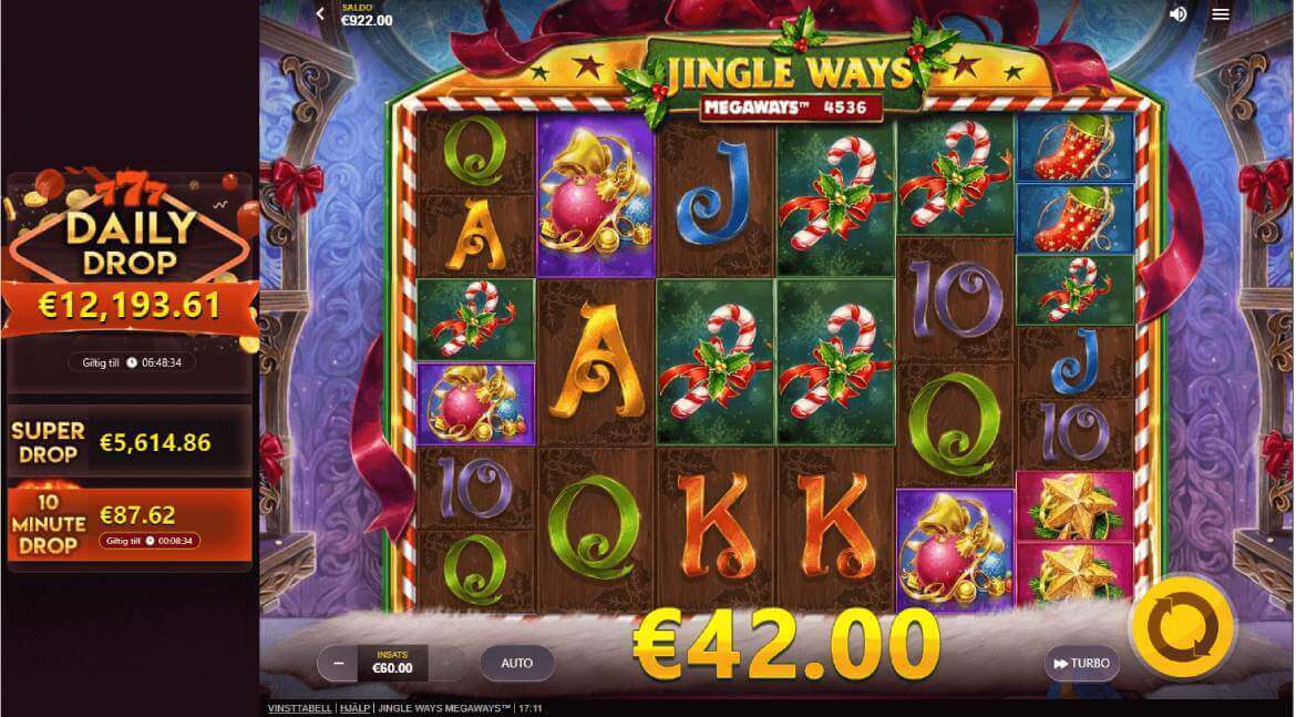 svenskarnas spelvanor ut under jul casinospel Jingle Ways Megaways